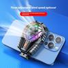 Mobile Phone Radiator with RGB Light Phone Gaming Radiator 3 Speed Adjustable Snap-On Cooling Fan for Outdoor Vlog Mobile Gaming