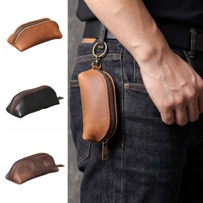Large Capacity Men Key Ring Pouch Anti-lost Car Key Retro Money Bag  Shopping
