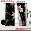Set Of 2 Modern Flat Printing Curtains Without Rod Floral Elegance Black Fashionable Curtainments During Valentine Curtain Made Polyester