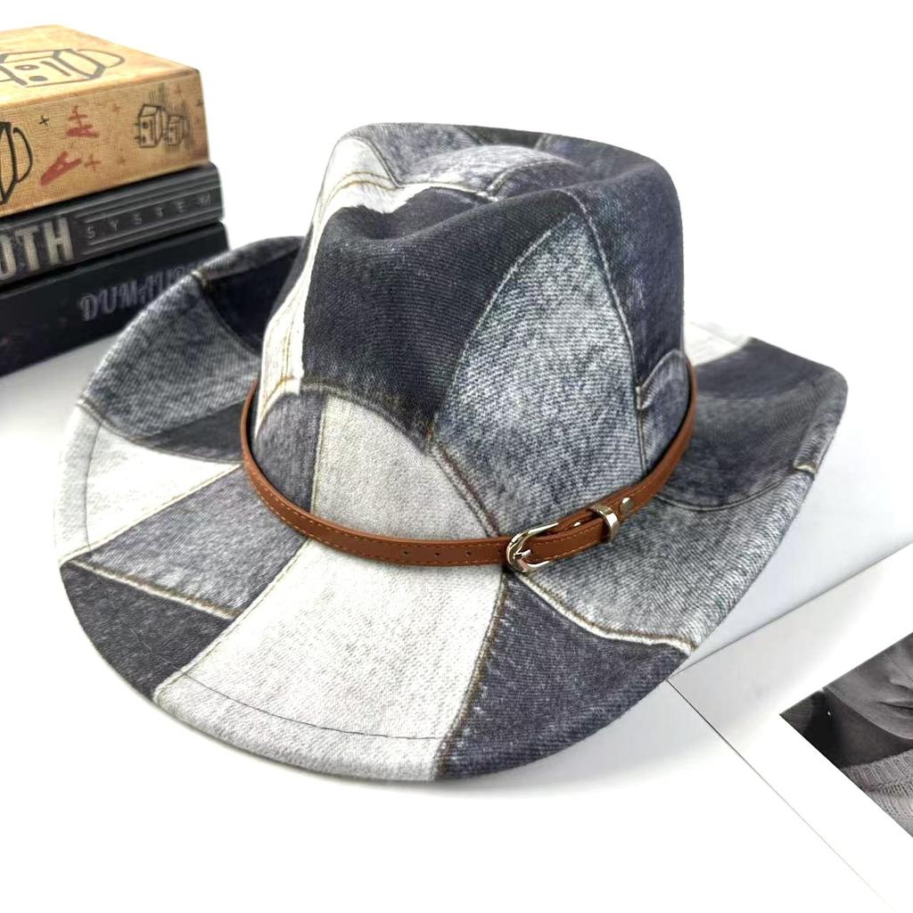 Hat  Ethnic Style Retro Top Hat Fashion Western Cowboy Hat Jazz Hat Travel Vacation Felt Hat Tide