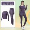 Back Pocket Mobile Phone Running Sports Suit Women's Autumn Quick-drying Fitness Top High-end Yoga Clothes Long Sleeves