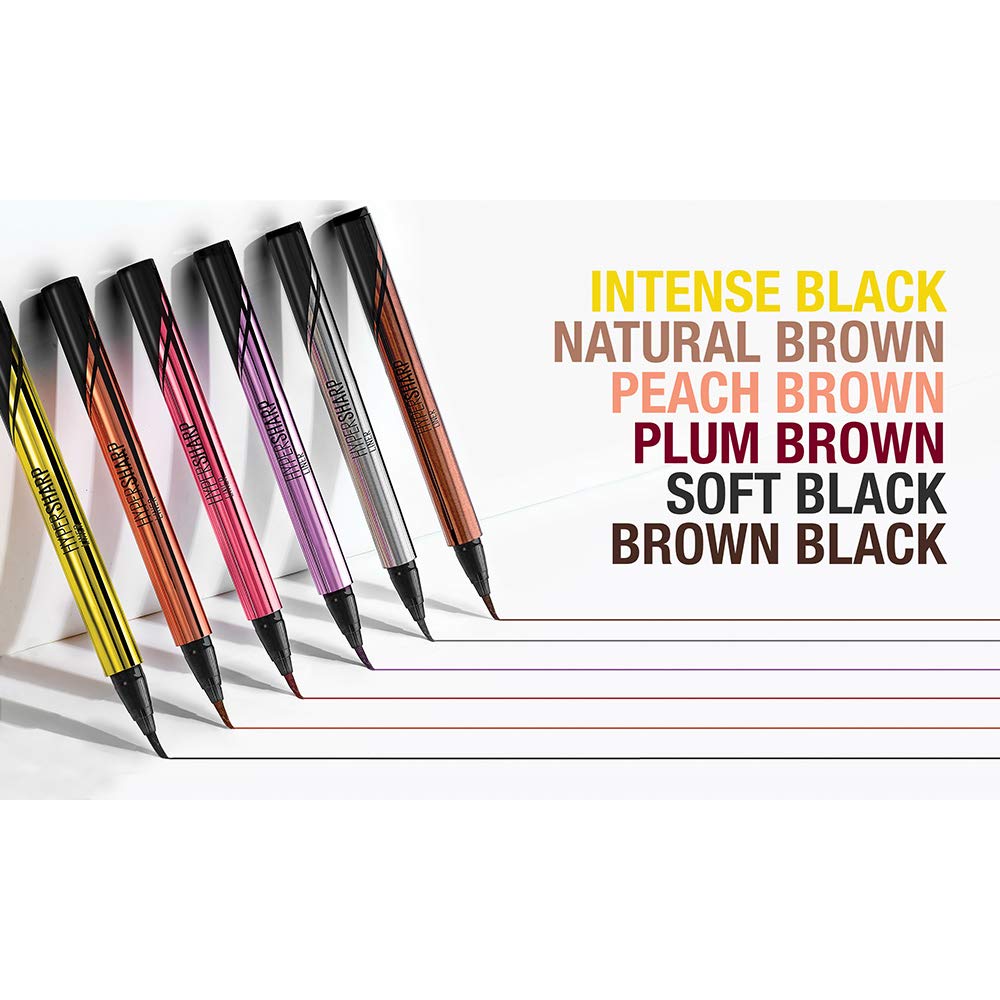 MAYBELLINE Hyper Sharp Liner R Eyeliner Waterproof BK-1 Tiefschwarz