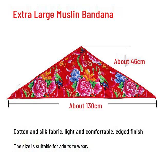 Nordöstliches ethnisches florales Bandana: Frühling-Herbst Hip Hop Quadratisches Halstuch