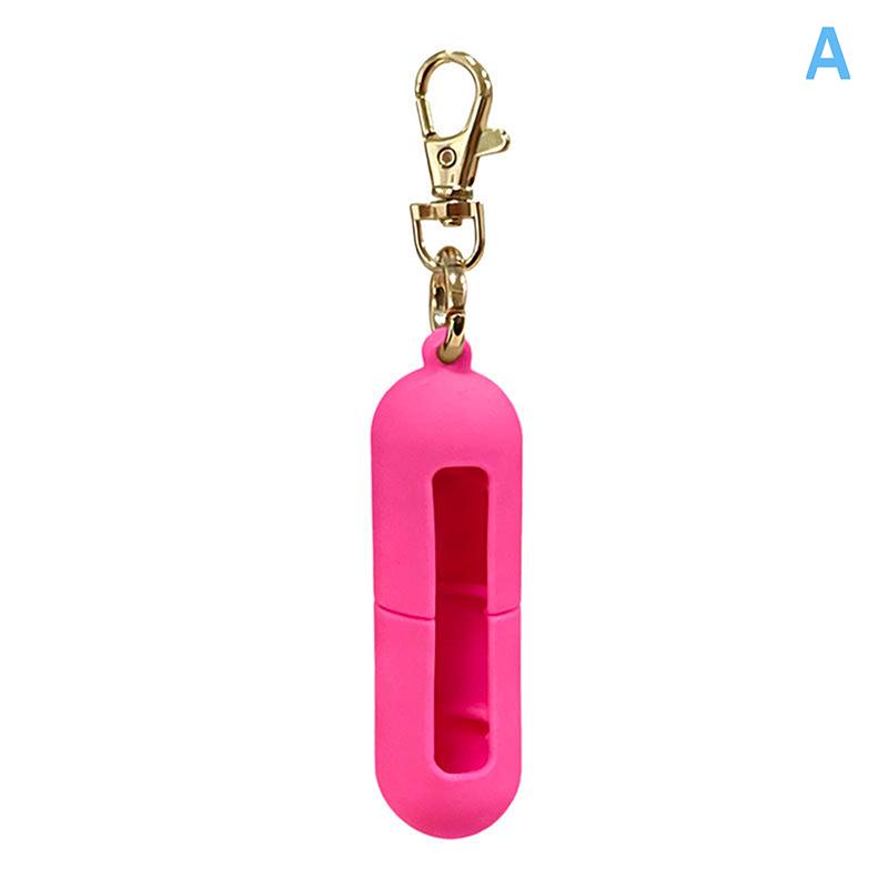 Lipstick Silicone Case Creative Capsule Lipstick Cover Keychains Anti Drop Portable Protective Cover For Cosmetic Makeup Holder