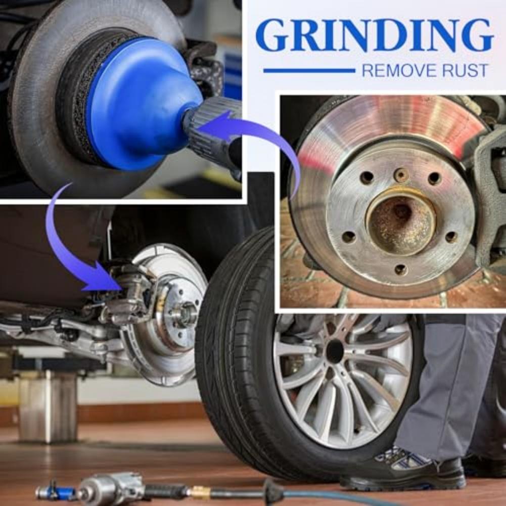 Car Wheel Rust Removal and Paint Grinding Tool for Polishing and Refurbishing Metal Frames with Spare Grinding Head