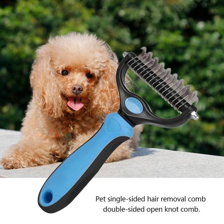 Pet Fur Knot Cutter Dog Grooming Shedding Rake Dog Cat Hair Removal Comb Pet Brush Grooming Tool Dog Supplies