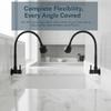 Wall Mounted Flexible Hose Faucet Cold Water 2 Modes Tap Multi Angle Rotating For Household Use
