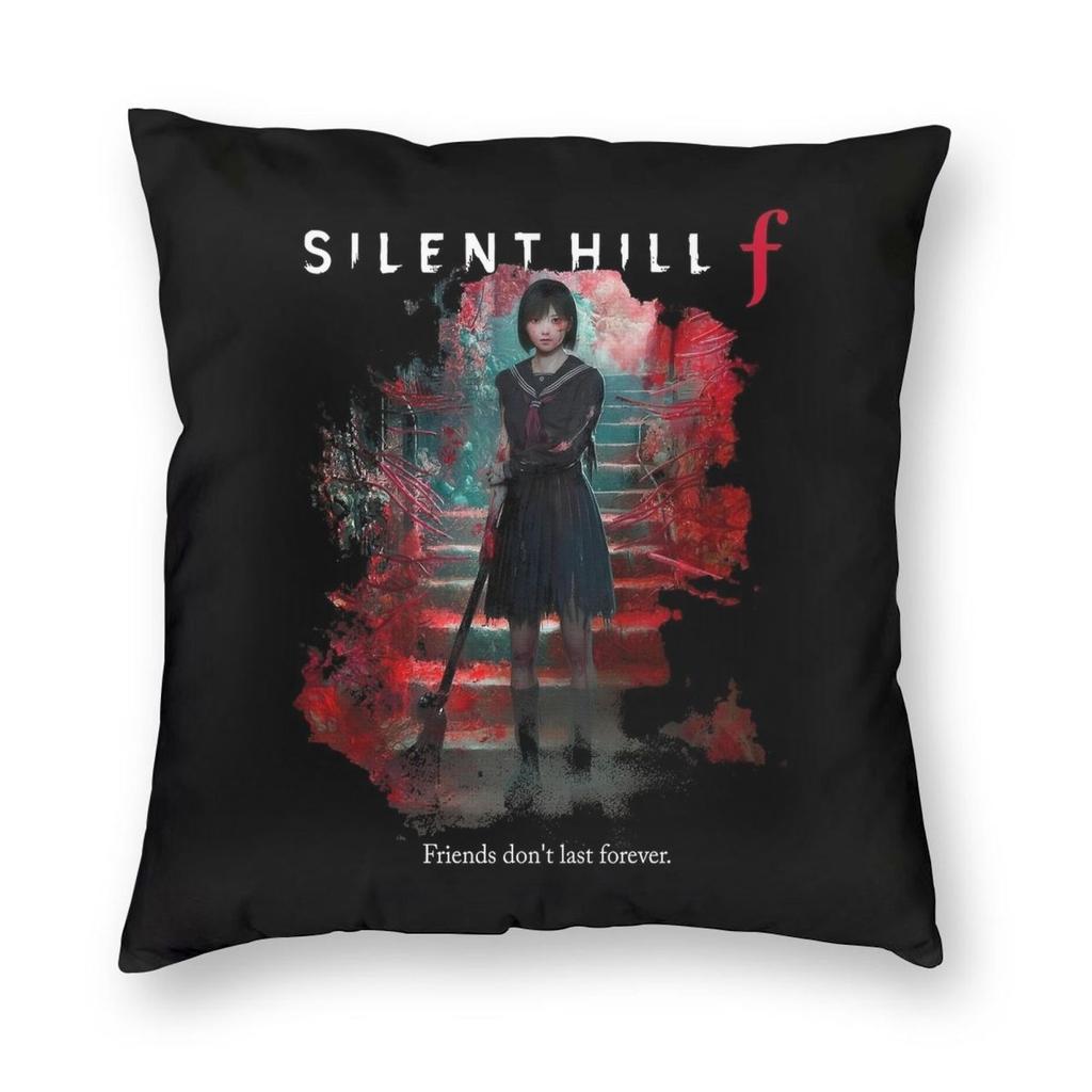 Horror Game Silent Hill F Pillowcase Printed Polyester Cushion Cover Decor Hinako Shimizu Throw Pillow Case Cover Home Zippered