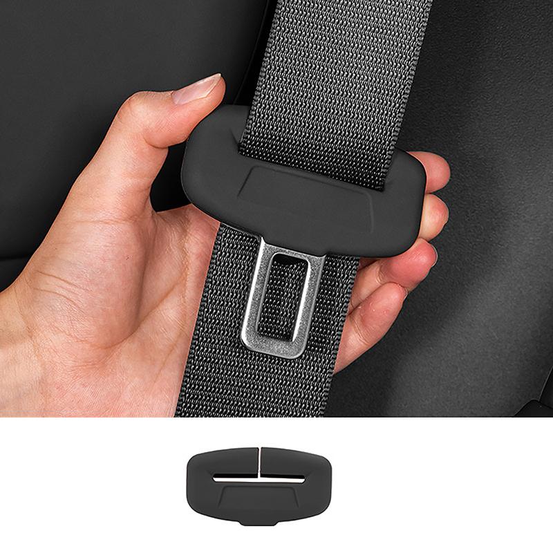 2Pcs Seat Belt Buckle Cover Anti-Scratch Rubber Car Seat Buckle Protector Clip Protection Cover Universal For Suv Sedan