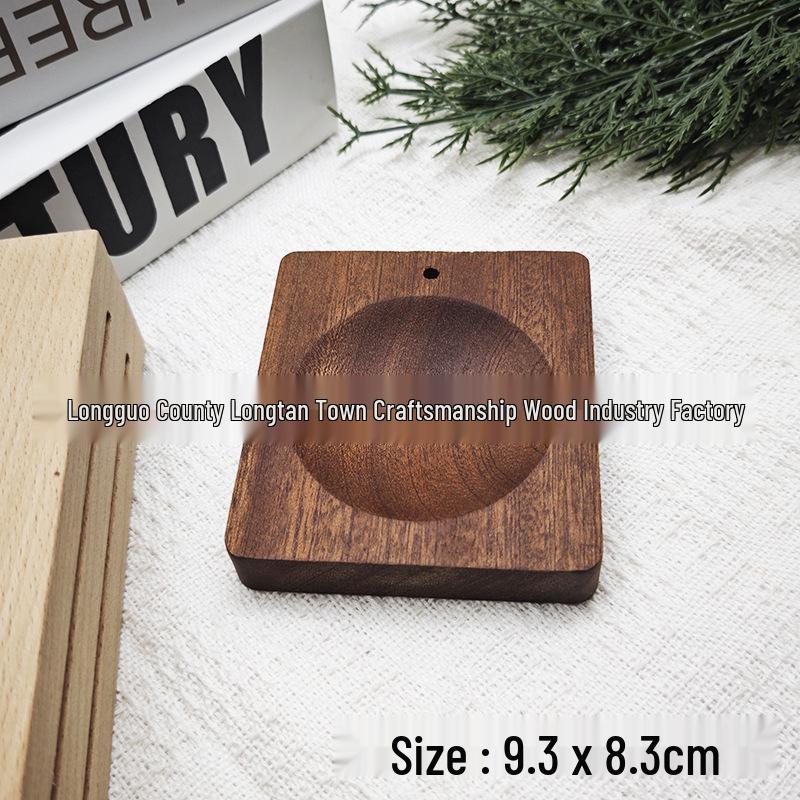 Base Wooden Incense Burner & Holder for Sticks, Small Thin Incense Burner. 9.3 x 8.3 x 1.6 cm