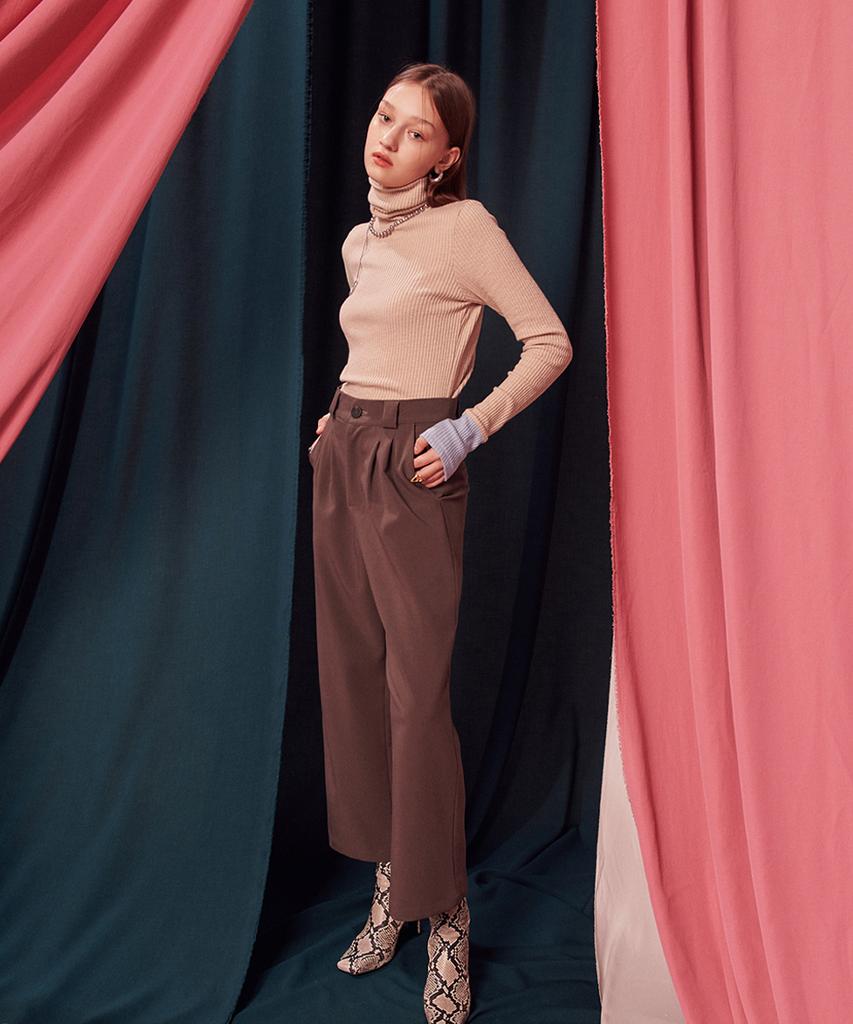 VVV Straight Wide Pants_ Cocoa Brown