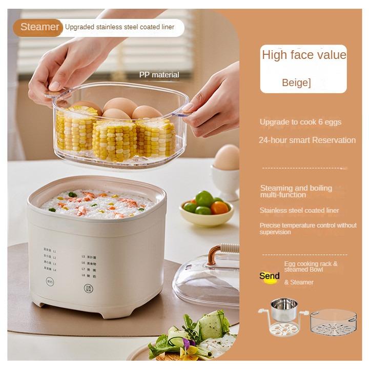 220V Multifunctional Egg Boiler and Steamer for Soft/Medium/Hard Eggs Automatic Egg Cooker For Eggs Vegetables and Seafood