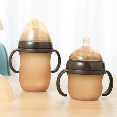 Silicone Wide-Neck Baby Bottle: Drop-Proof Design for Milk, Water, & Weaning