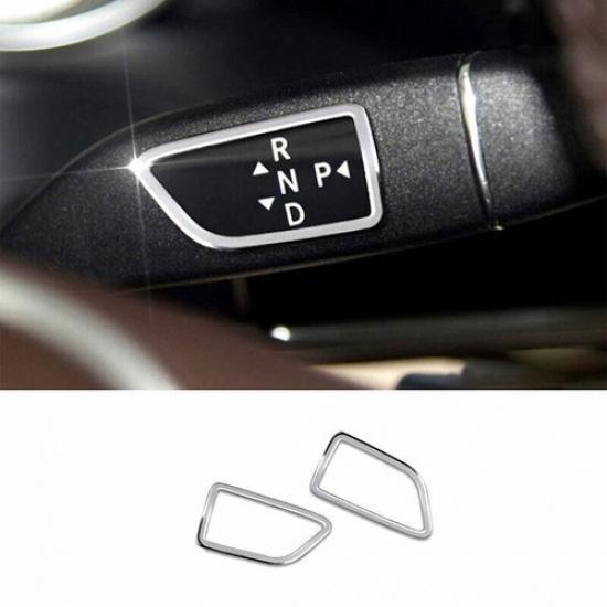 Silver Aluminum Gear Shift Control Lever Frame Trim For Benz C-Class 2015-