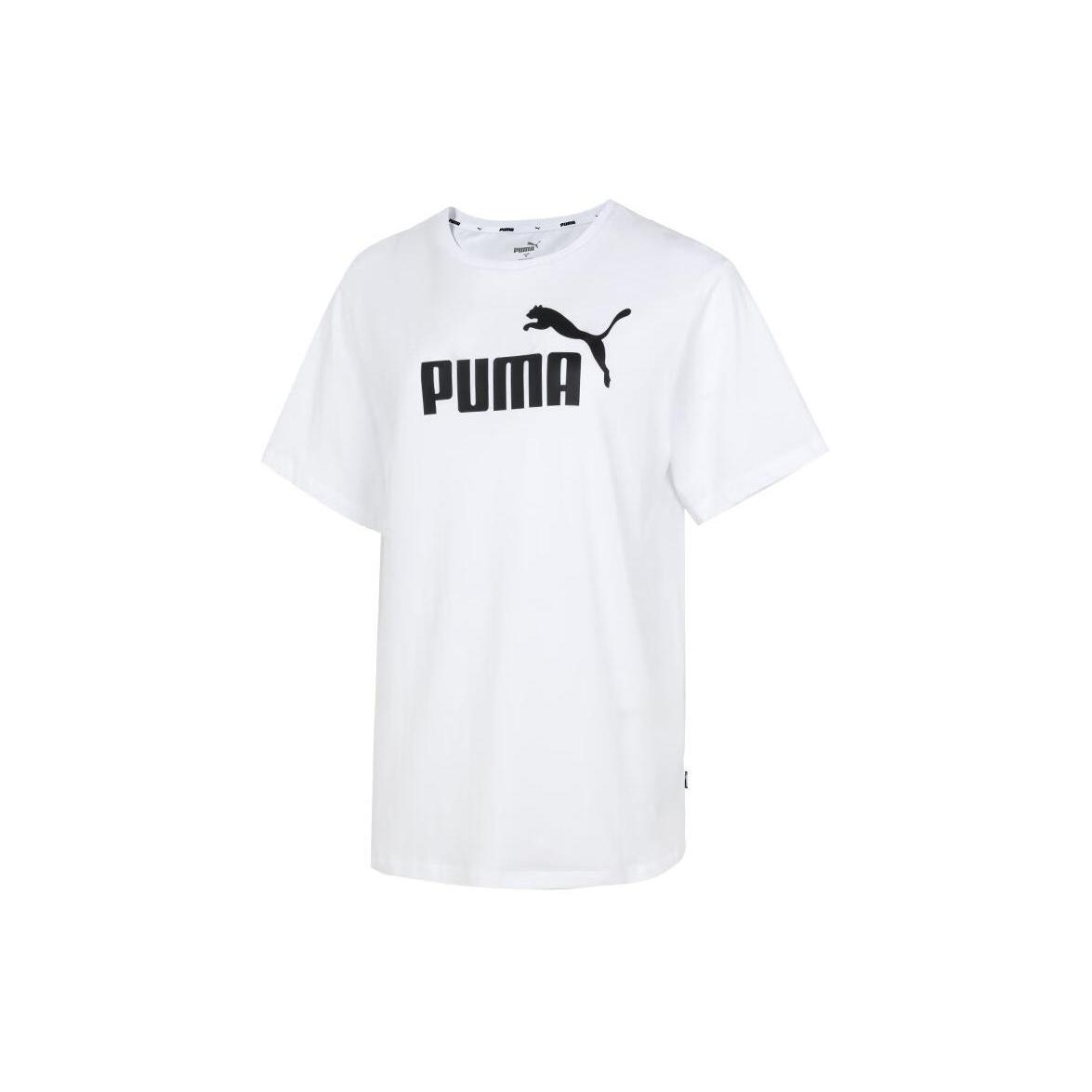 (WMNS) PUMA Logo Graphic T-Shirt White Black Women s 685646-02 XL