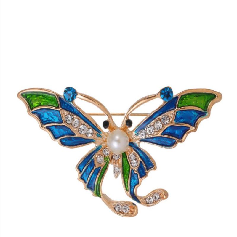 [HF]1Pc Fashion Enamel Butterfly Insect Brooches For Women Clothing Coat Jewelry Accessries Gifts