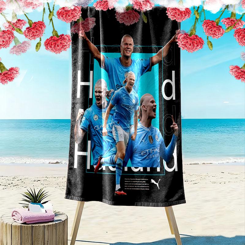Asciugamano da Spiaggia Stampa Haaland Spirit, Asciugamano Grande Morbido ad Asciugatura Rapida per Spiaggia Campeggio Nuoto