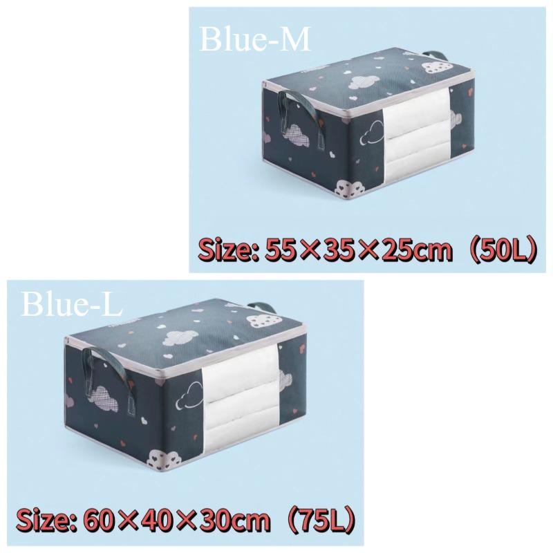 Storage Bag Non-woven Foldable Clothes Blanket Quilt Sweater Foldable Organizer Box Durable Cartoon Print Winter Clothes Cabinet