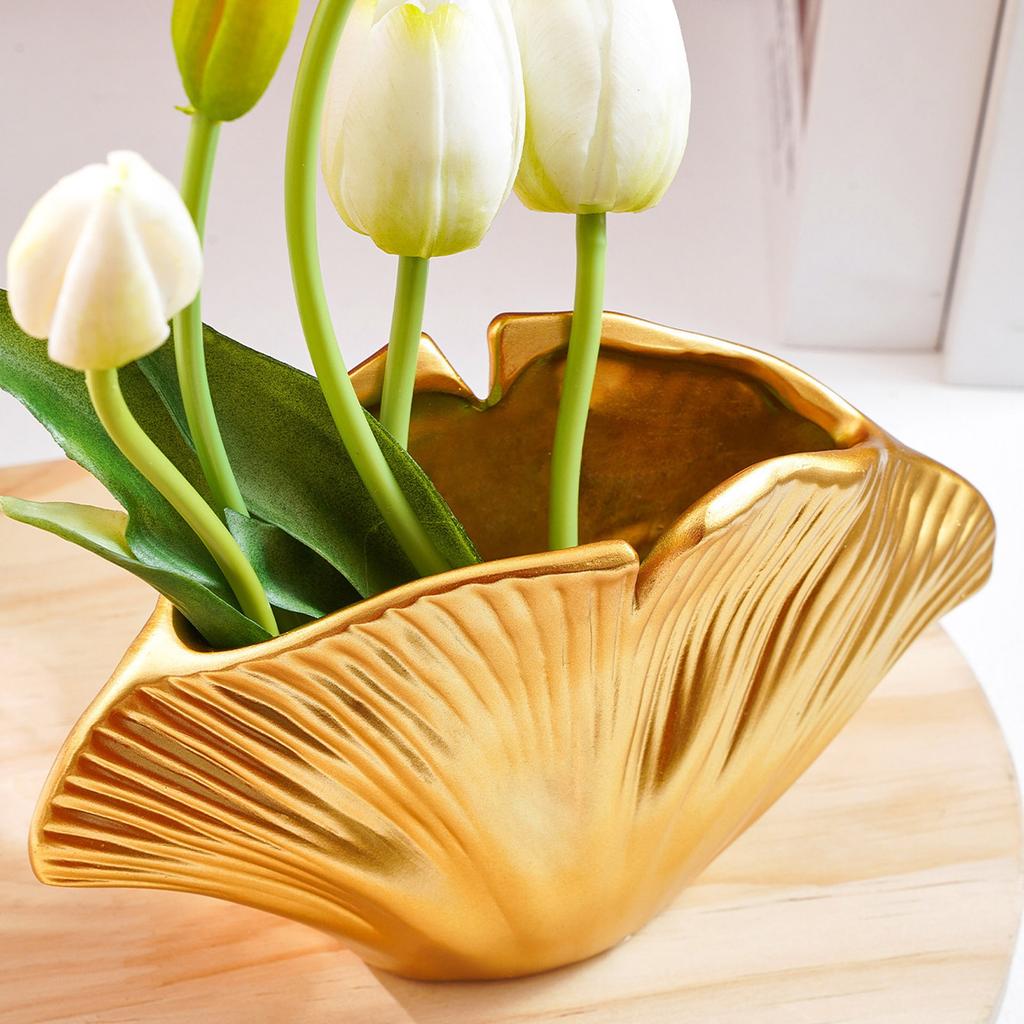 Modern Resin Art Vases Coastal Clam Sea Shell Shape Decorative Vases Table Centerpieces Home Decors Housewarmings Gift