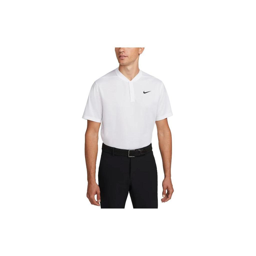 Nike Dri-FIT Victory Solid Logo Short Sleeve Polo Shirt Men Tops White DH0838-100
