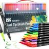 "Multi-Color Double-Headed Watercolor Pen Set for Students, Comics, and Drawing"