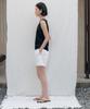 STEP AROUND Soft Cotton Pocket Banding Shorts_White