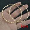 Brief Big Twist Round Circle Hoop Earrings for Women Punk Statement Earring Party Golden Silver Exaggerate Jewelry