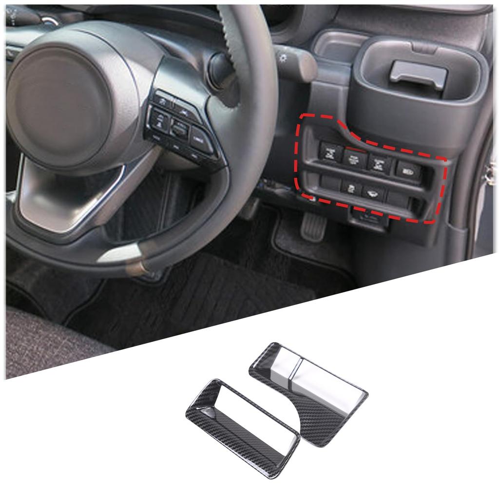 Hcilloend Switch Panel Button Covers and Multimedia Key Panel for the New Toyota Sienta 2022 Present Made of Easy Adhesive Interior Custom Set Fiber