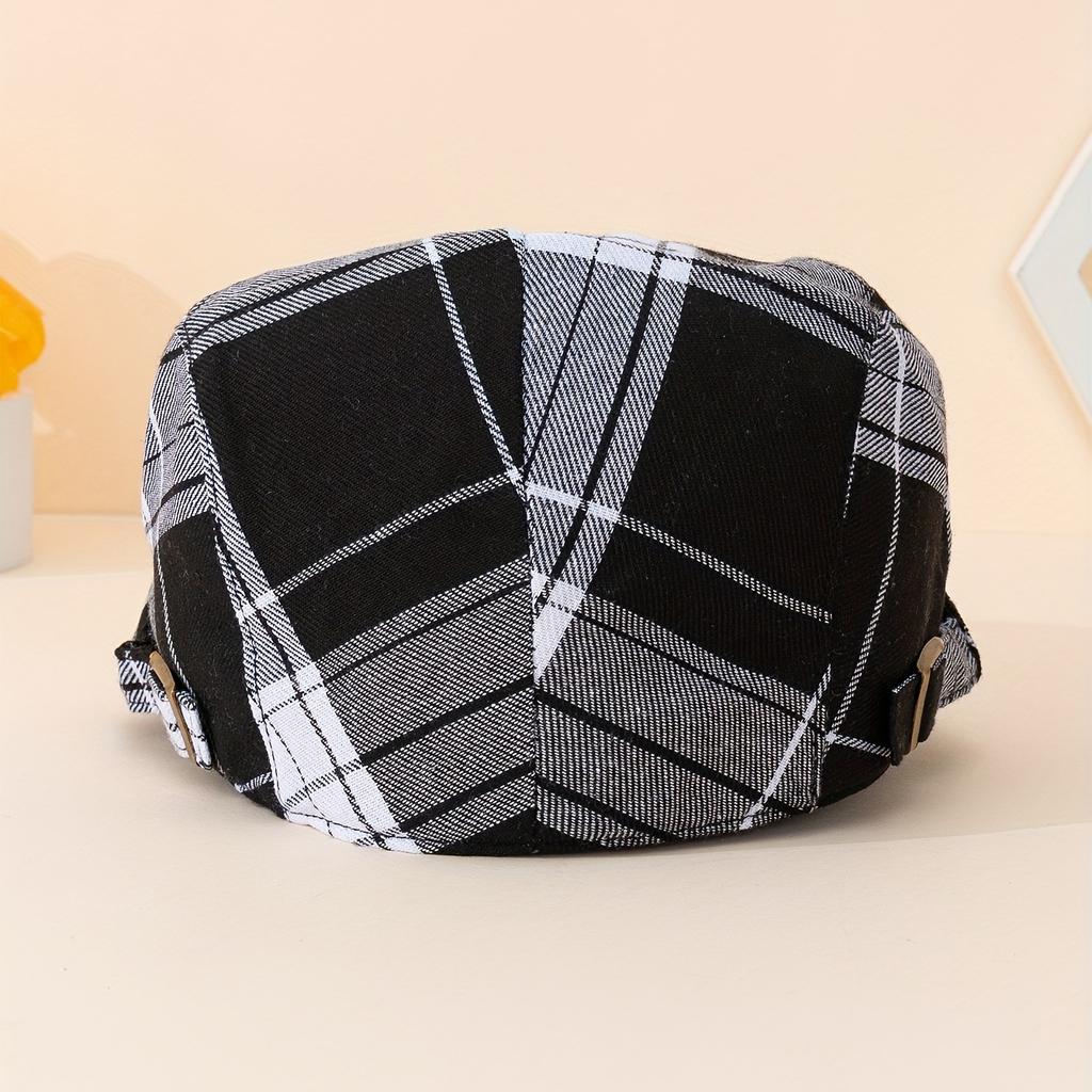 1 stk Unisex Rutete Avisgutthelse, Cabbie-hatt, Gatsby-hatt, Ideelt valg for gaver