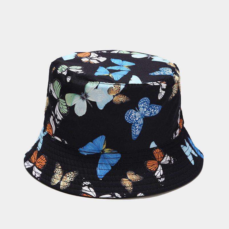 Unisex Baumwolle Bucket Hat Männer Frauen Doppelseitige Sonnenkappe Sommermode Fischerhüte