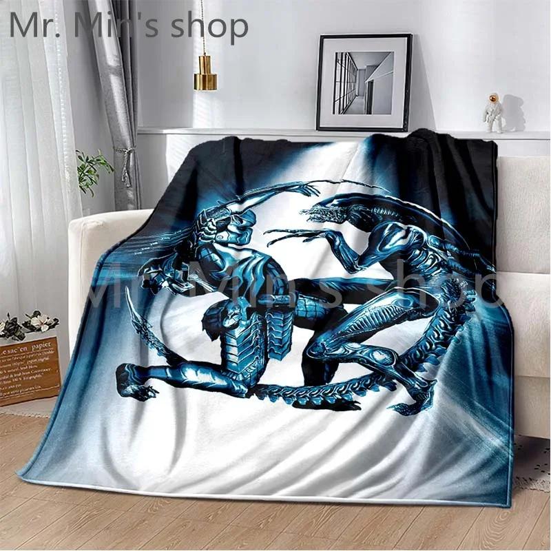 

Boy Girl s Bedroom Multifunction Blankets Alien Vs. Predator Predator Movie Printed Blanket for Bed Sofa Car Kids Adults Pets 75x90cm