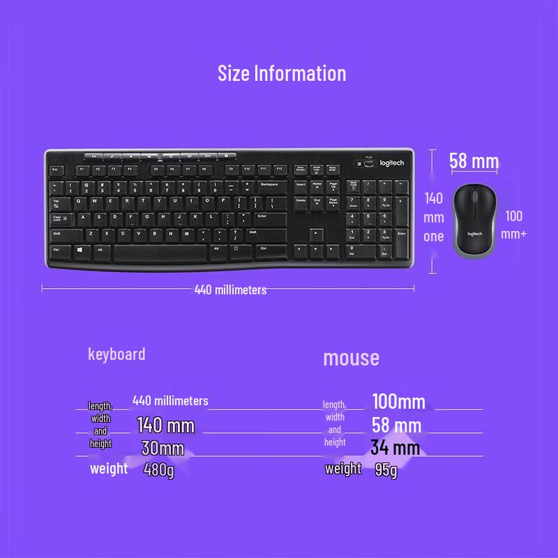 

Logitech MK270 Wireless Keyboard and Mouse Combo