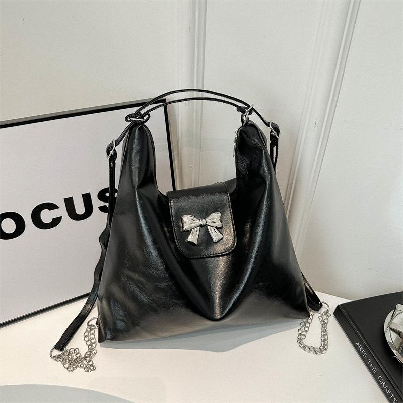 Cross Border Popular Women's Shoulder Bag Bow High-end Feel Texture Goddess Popular Commuting Crossbody Shoulder Bag