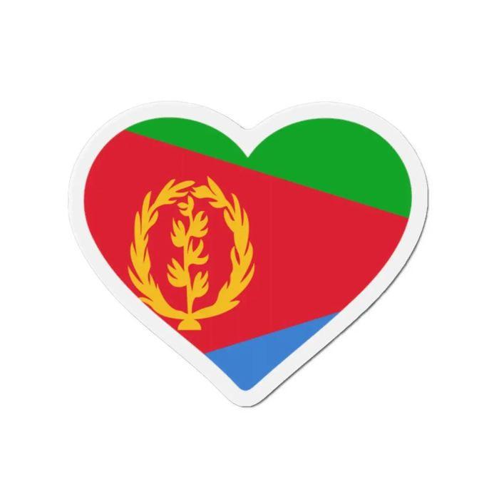 Aimant Coeur Drapeau Érythrée - Multicolore - 10 Cm - 50 Pièces - Résine Synthétique - Mixte
