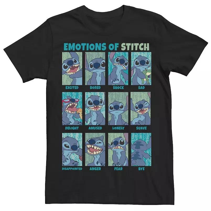 S Lilo Stitch The Emotions Of Stitch Black TShirt S