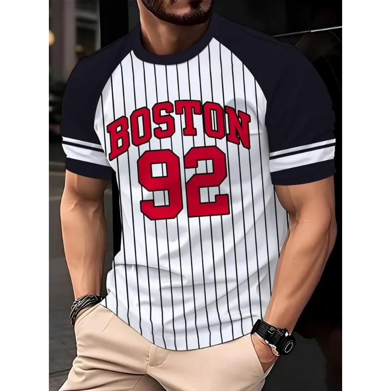 Fashion Men's Crew Neck Short Sleeve 3D Ball Suit Color Printing Ball Suit Short Sleeve Crew Neck T-Shirt