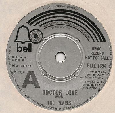 7inch Record PEARLS - Doctor Love / Pass It On BELL1394PROMO Bell Records 1974 UK Soul/Funk Used