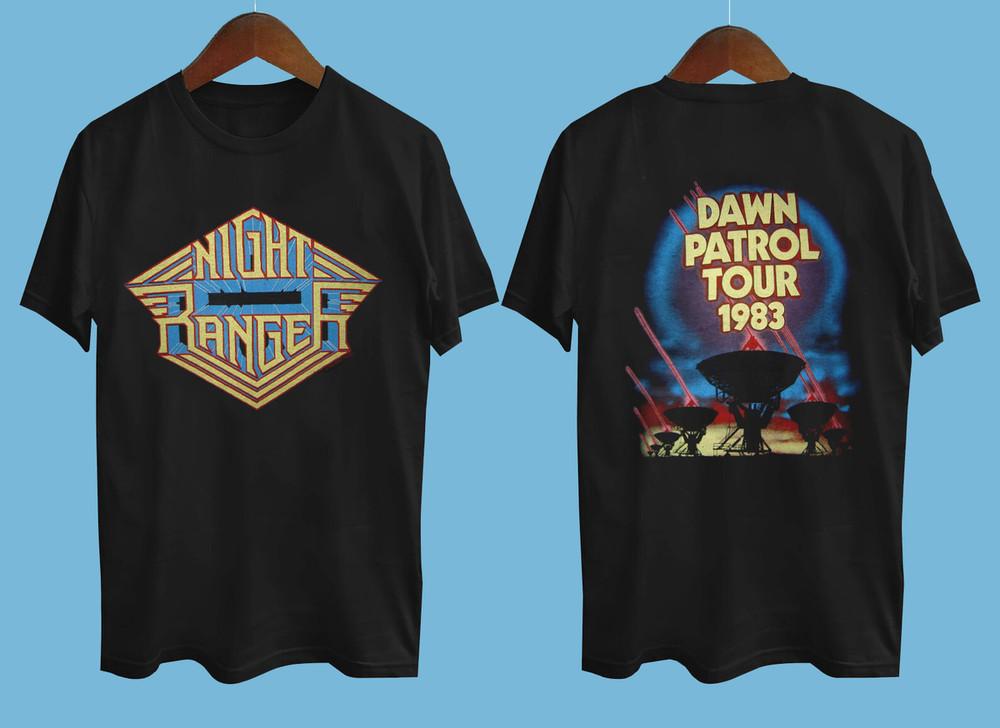 New Hot Night Ranger Tour Black Twoside Size S-4XL Shirt Adults Unisex T-Shirt XXXXL