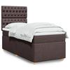Maison Exclusive - Rete a doghe per letto con materasso Marrone scuro 90x190 cm