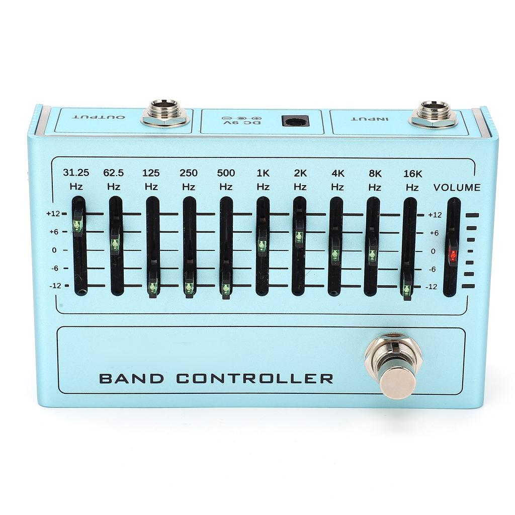 Sound Equalizer 10 Band EQ Pedal Guitar Bass Tuning Accessories DC 9V 30mA 31.25Hz‑16KHz