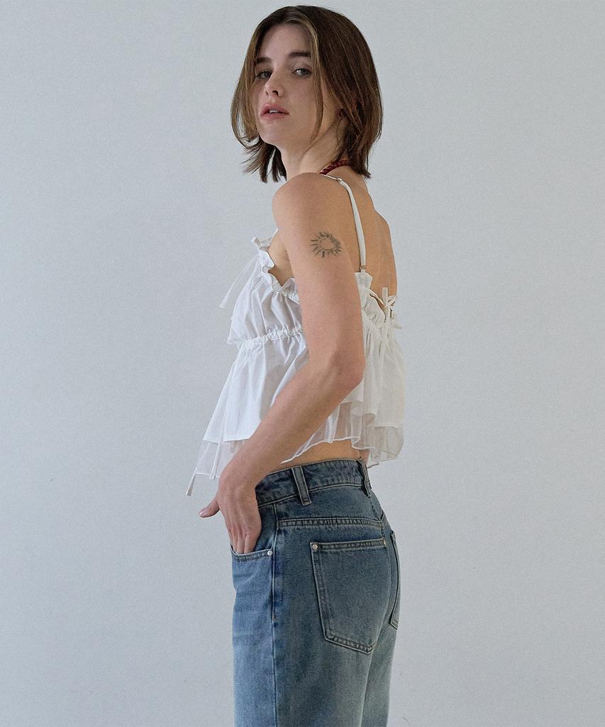 Hauseuobeupondeu Sheer Layering Bustier_Ivory