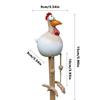 Garden Art Decoration Chicken-Shaped Wooden Stake Floor Resin Craft Courtyard Lawn Hen Decoration Mini Craft Garden Art Ornament
