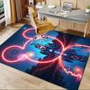 3D Printed Mickey Mouse,Castle,Fireworks Anti-Slip Rug - Machine Washable Office Rug for Living Room, Bedroom, Office - Multiple Sizes