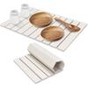 Large Stone Dish Drying Mat for Kitchen Counter, 24"(L)×16"(W) Fast Dry Super Absorbent Collapsible Dish Drying Mats, Eco-Friendly Diatomaceous