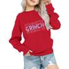 Kids' Fashion Loose-Fit Casual Long-Sleeve Christmas Print Oversized Crewneck Sweatshirt