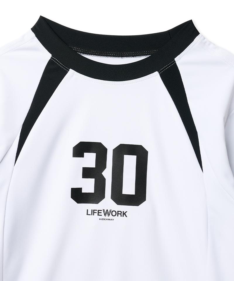 LIFEWORK Women'S Wave Rash Guard Numbering T-Shirt