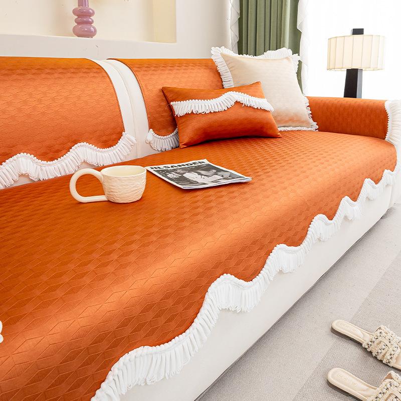 2025 new special-shaped ice silk sofa cover pad, summer special mat pad, one-piece fixed non-slip sofa cover