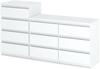 Chest of Drawers 10 Drawers Cabinet "HIT" 64 Matt White/Matte White