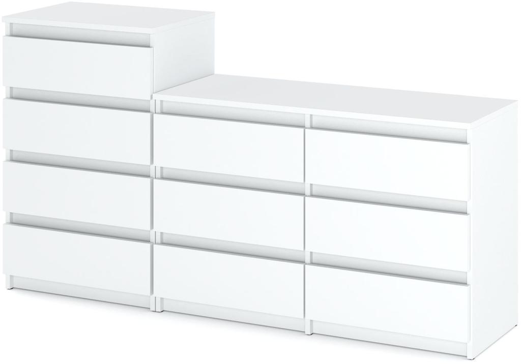 Chest of Drawers 10 Drawers Cabinet "HIT" 64 Matt White/Matte White