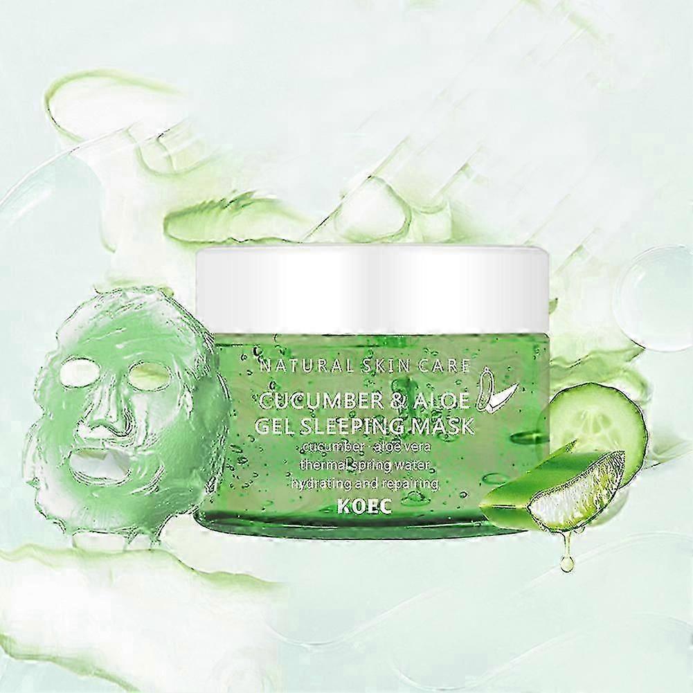Cucumber & Aloe Sleeping Gel Mask, Hydrating Overnight Sleeping Mask for After Sun Care & Daily Skin Care